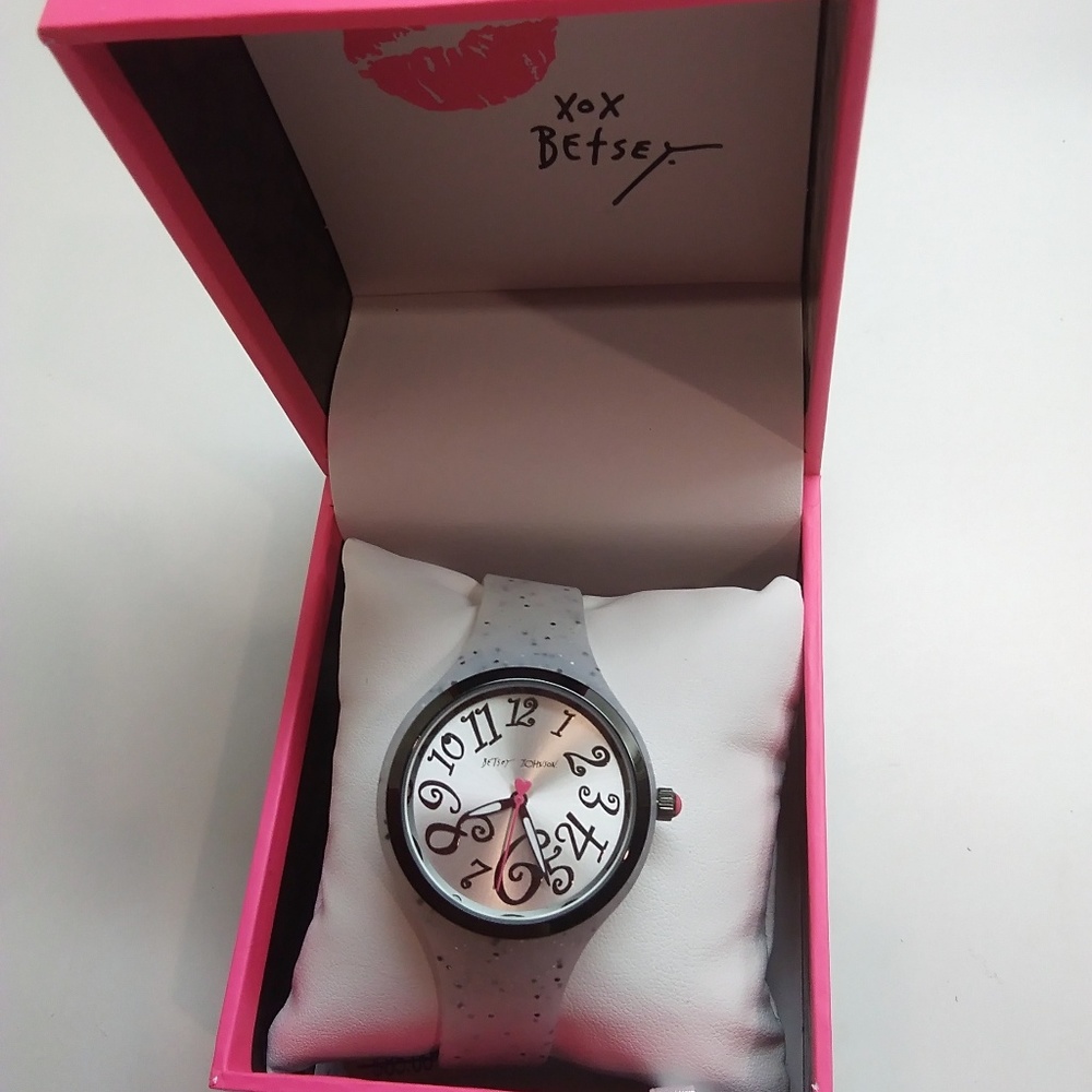 Betsey Johnson New Black & Gray Watch